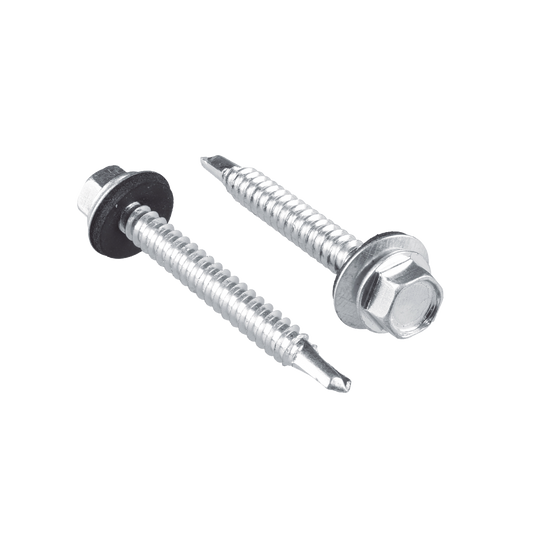 SYS-PHR-14112 - Tornillo - Pija cabeza hexagonal con rondana y punta de broca #14 x 1-1/2", 50 piezas.