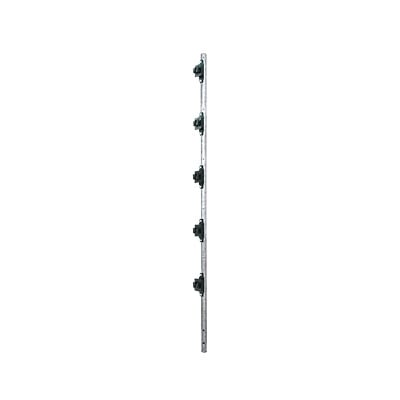 FENCEPOST3 Poste de 1.2 m fabricado en tubo de acero galvanizado con 5 aisladores de paso