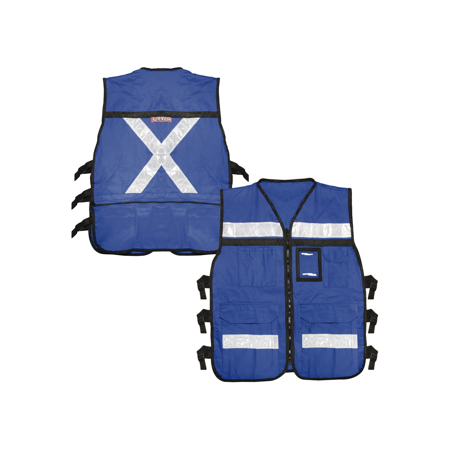 SYS-USC-H42 - Chaleco Reflejante con 6 Bolsas Externas / 6 Broches ajustables / Talla Grande.