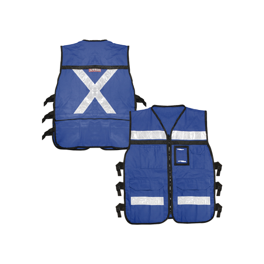 SYS-USC-H42 - Chaleco Reflejante con 6 Bolsas Externas / 6 Broches ajustables / Talla Grande.