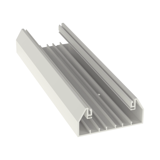 T70BIW8 - Base para canaleta T-70, de PVC rígido, con orificios perforados para montaje, 103.3 x 44.9 x 2400 mm, Color Blanco Mate