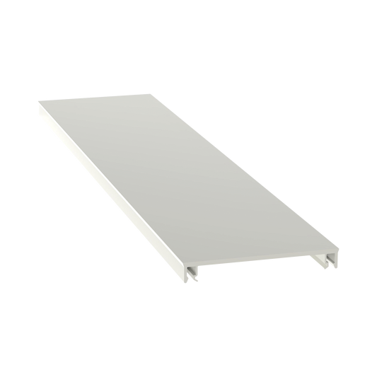 T70CIW8 - Cubierta para canaleta T-70, de PVC rígido, 70.1 x 9.1 x 2400 mm, Color Blanco Mate