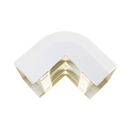 T70OCIW - Esquinero exterior, para uso con canaleta T70, Material PVC Rígido, Color Blanco Mate