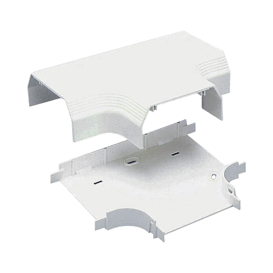T70TIW - Accesorio en "T", para uso con canaleta T70, Material PVC Rígido, Color Blanco Mate