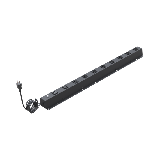 TCM-SR19KIT PDU Vertical de 10 Contactos (NEMA 5-15R). Volt. Ent./Sal.: 120Vca/15A compatible con Racks EIRL y EIQR.
