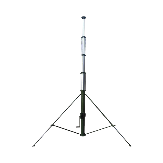 TELEMASTM12 Mástil Telescópico Retraible Manual de 12 metros con Accesorios. Incluye Tripie.