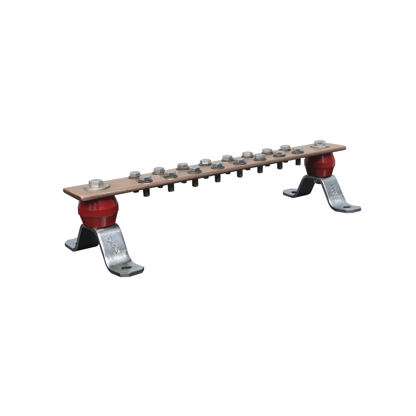 TG-BPS-240 - Barra de Unión de Cobre de 16 Contactos 2" x 15-1/4" x 1/4" (50.8 x 387.35 x 6.35 mm)