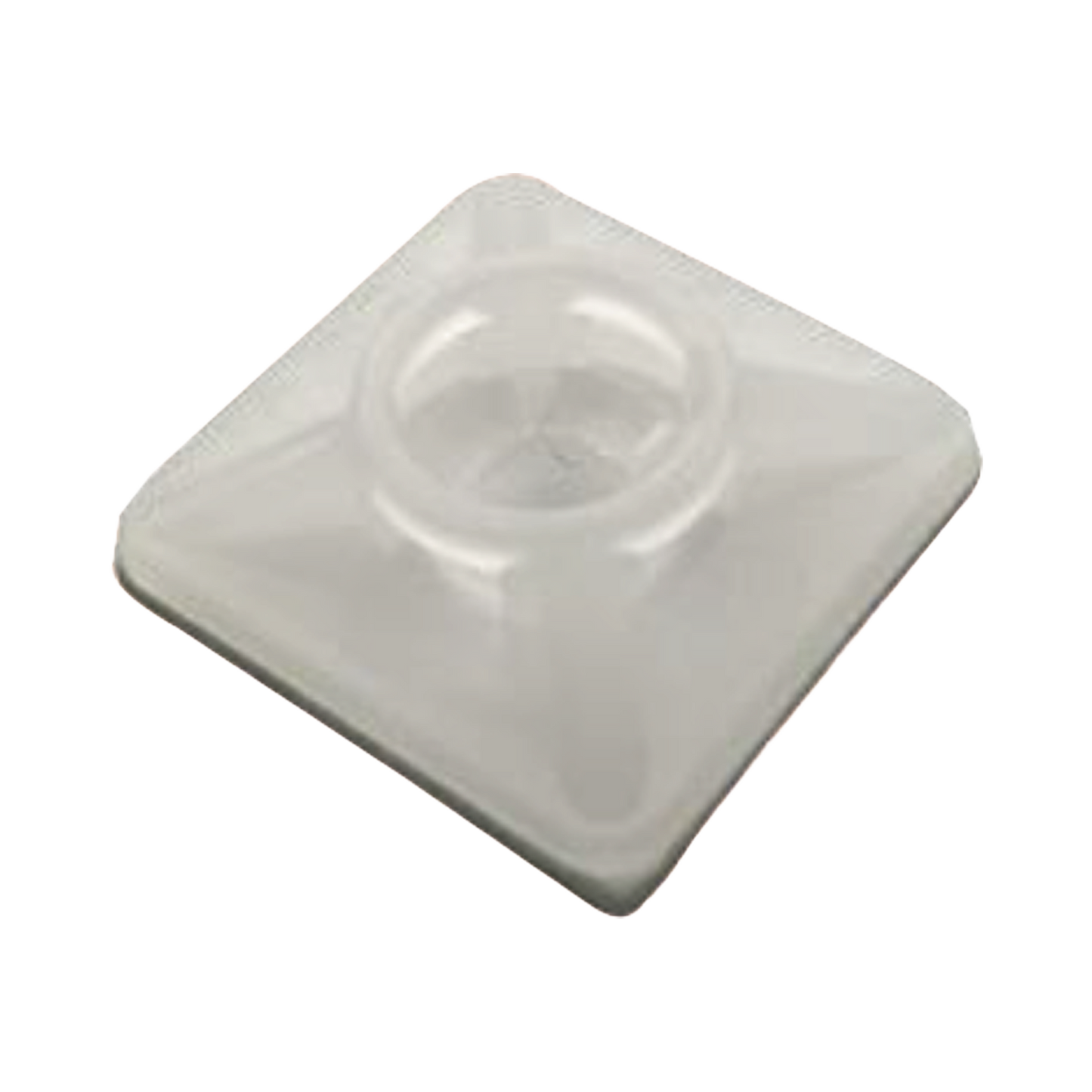 TH-BASE-CIN - Base Autoadherible para Cinchos Práctica y Eficiente para la Organización y Fijación de Cables, Fabricada en Nylon Resistente y de Color Natural con una Medida de 19x19 mm, Paquete con 100 Piezas (4210-00001)