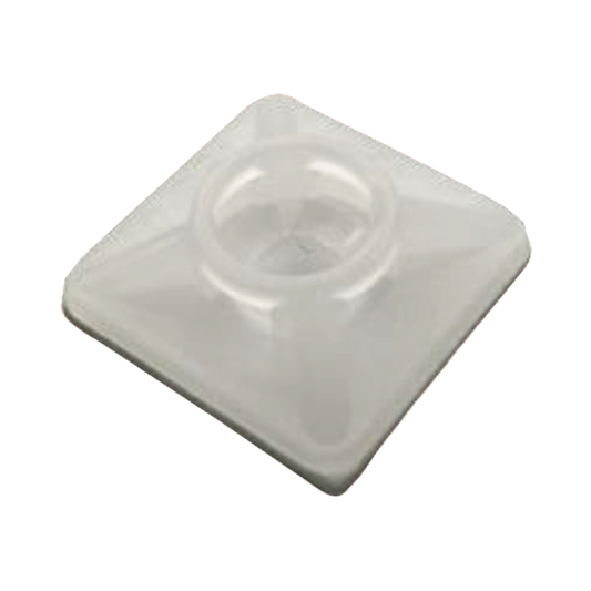 TH-BASE-CIN - Base Autoadherible para Cinchos Práctica y Eficiente para la Organización y Fijación de Cables, Fabricada en Nylon Resistente y de Color Natural con una Medida de 19x19 mm, Paquete con 100 Piezas (4210-00001)