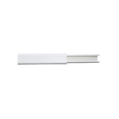 TMK-0812 - Canaleta color blanco de PVC auto extinguible,  de una via, 12 x 8  tramo 2m. (5001-01253)