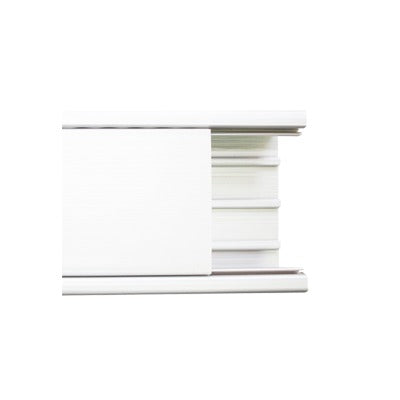 TEK-100 - Canaleta con tapa en color blanco de PVC auto extinguible 100 x 52 x 2500mm (5501-01250)