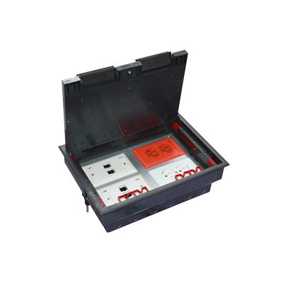 TH-CP-4M - Caja de Piso para Cuatro M�dulos Universales (Socket M4), para Alimentaci�n El�ctrica y Redes de Datos (11000-43401) No Incluye Faceplates