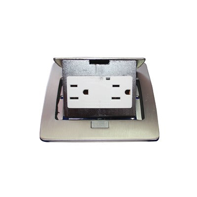 TH-MC-PC - Mini Caja de Piso Rectangular en Acero Inoxidable con 2 Contactos El�ctricos (11000-21201)