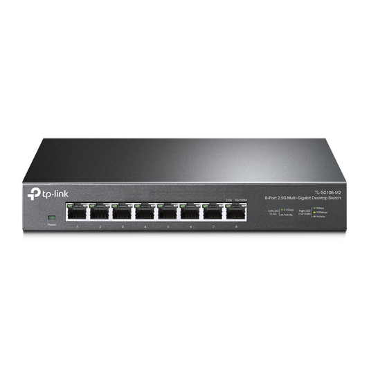 TL-SG108-M2 Switch Gigabit no administrable de 8 puertos 100 Mbps/ 1 Gbps/ 2.5 Gbps ideal para WiFi 6