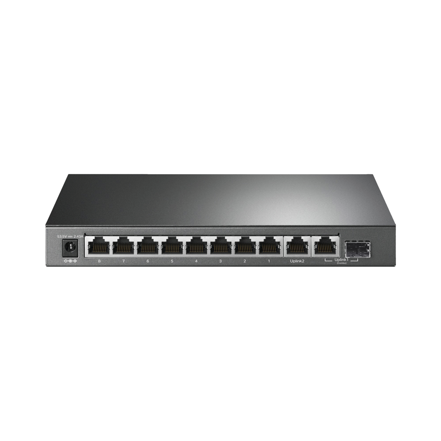 TLSG1210MP - Switch PoE+ No Administrable De Escritorio 10 Puertos / 8 puertos 10/100/1000 Mbps PoE af/at Inteligiente / Presupuesto 123 W / Modo Extendido hasta 250 metros