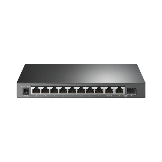 TLSG1210MP - Switch PoE+ No Administrable De Escritorio 10 Puertos / 8 puertos 10/100/1000 Mbps PoE af/at Inteligiente / Presupuesto 123 W / Modo Extendido hasta 250 metros