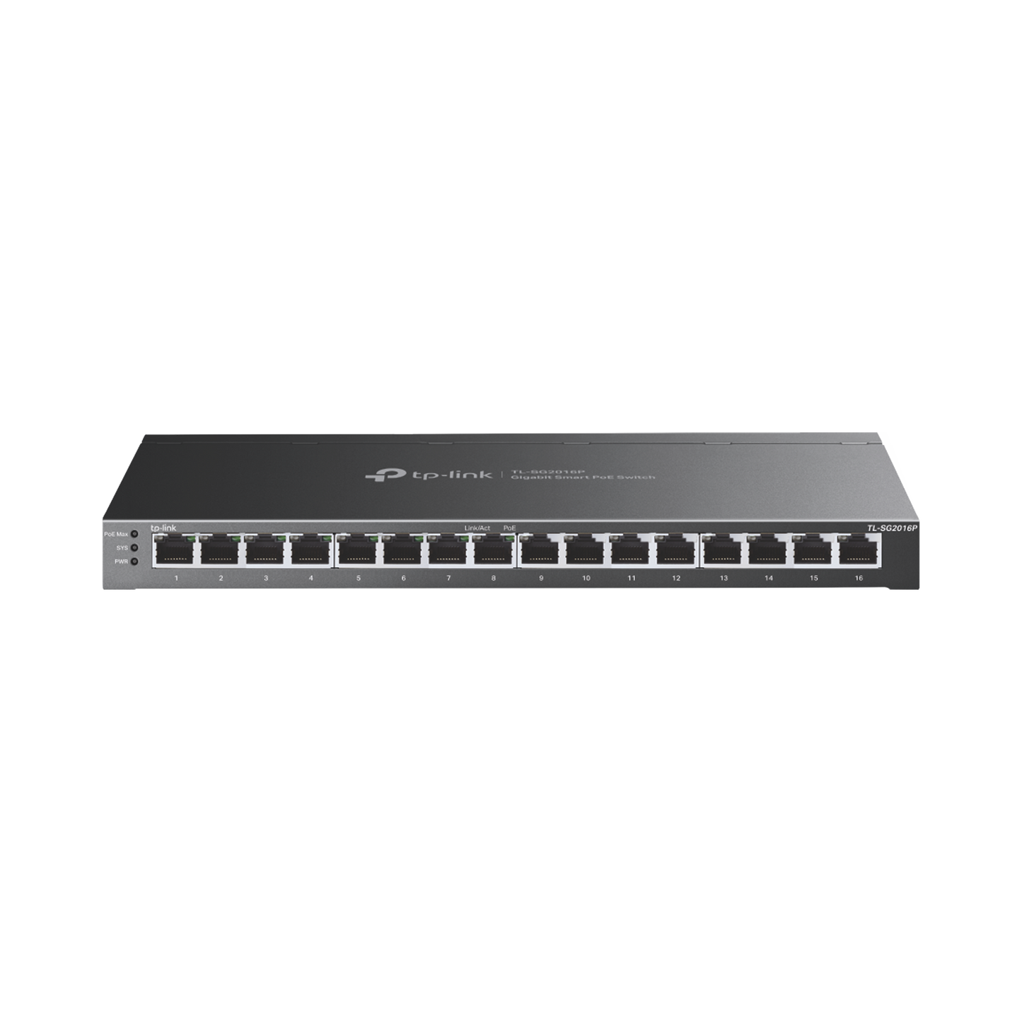 TL-SG2016P - Switch Omada SDN Administrable 16 puertos 10/100/1000 Mbps / 8 Puertos PoE Inteligente af/at / Administración centralizada OMADA SDN / Presupuesto PoE 120W