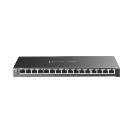 TL-SG2016P - Switch Omada SDN Administrable 16 puertos 10/100/1000 Mbps / 8 Puertos PoE Inteligente af/at / Administración centralizada OMADA SDN / Presupuesto PoE 120W
