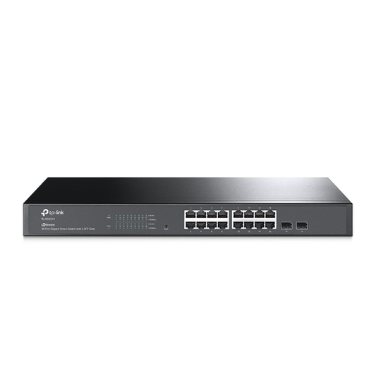 TL-SG2218 Switch Omada SDN Administrable / 16 puertos Gigabit y 2 puertos SFP / Funciones sFlow, QinQ y QoS / Administración centralizada OMADA