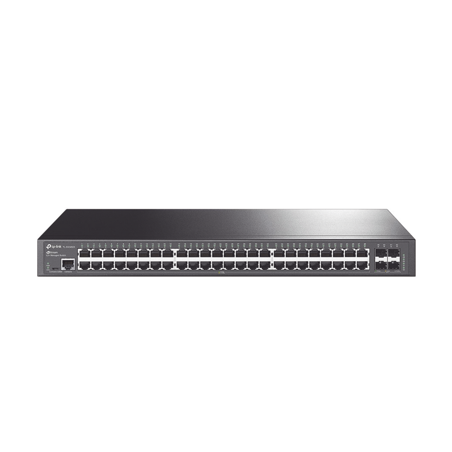 TL-SG3452X - Switch Omada SDN Administrable / 48 puertos Gigabit y 4 puertos SFP+ / Funciones sFlow, QinQ y QoS / Administración centralizada OMADA