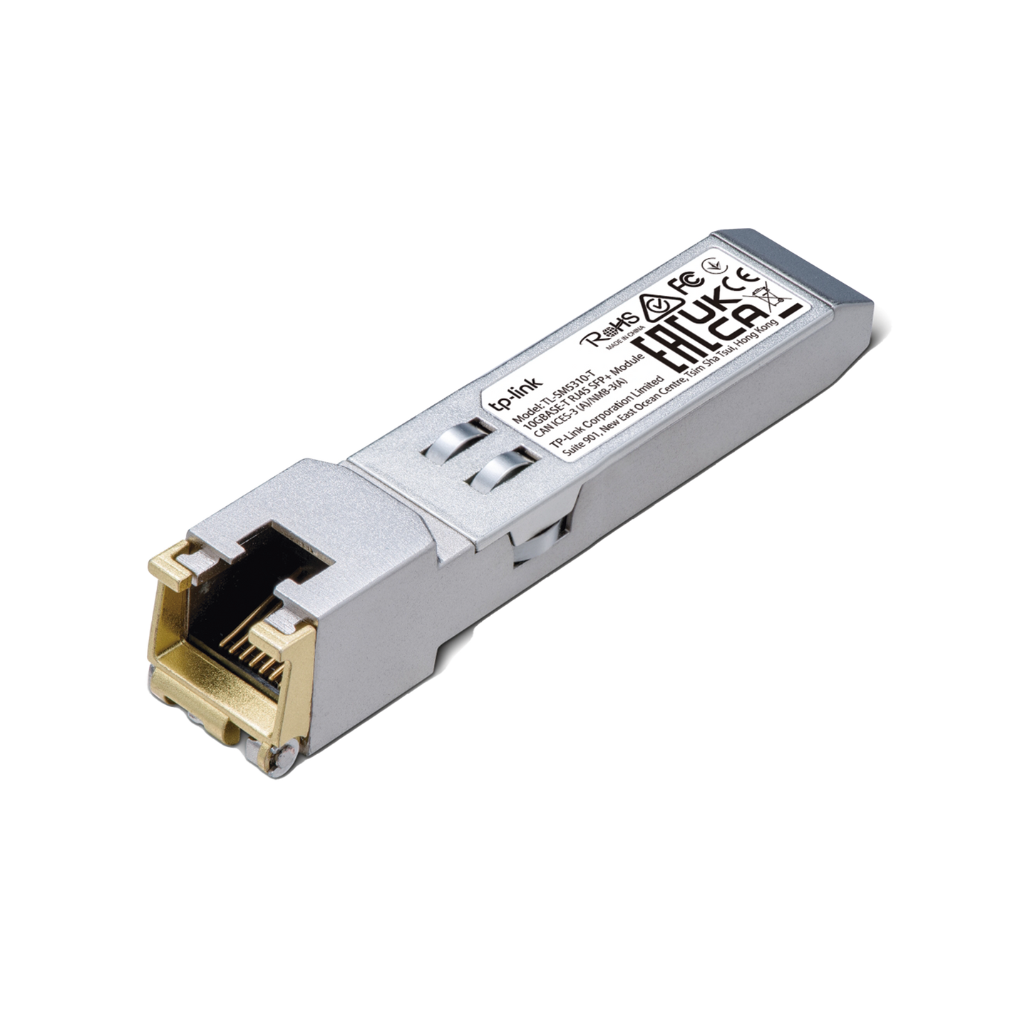 TL-SM5310-T - Transceptor mini-GBIC SFP+ RJ45 / Admite 10GBASE-T, 5GBASE-T, 2.5GBASE-T, 1000BASE-T y 100BASE-TX /  Distancia Hasta 30 metros / Conector RJ45 (10G)