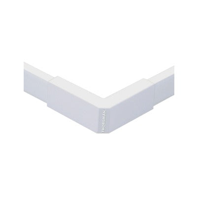 TMK-1020-EE - Esquinero exterior blanco de PVC auto extinguible, para canaletas TMK1020, TMK1020SD, TMK1020CD (5110-02001)