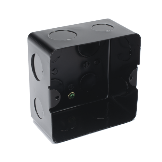 TMK10X10 - Caja de Registro de Acero Galvanizado, 10x10 cm (3.94x3.94 Pulgadas), Color Negro (11000-00000)