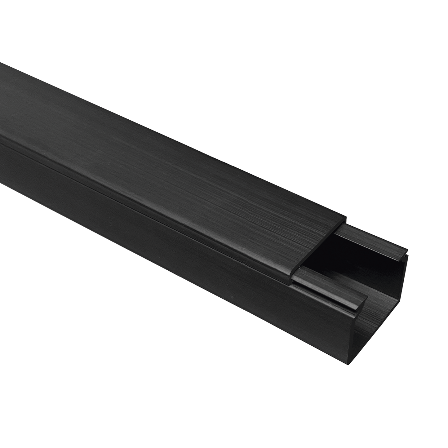 TMK-1720-CC-N - Canaleta TMK 1720 Color Negro con Cinta Adehsiva, 5 Ft. De Largo (1.5 m), Para uso en Exterior con Bajo Voltaje (5201-21362)