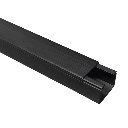 TMK-1720-CC-N - Canaleta TMK 1720 Color Negro con Cinta Adehsiva, 5 Ft. De Largo (1.5 m), Para uso en Exterior con Bajo Voltaje (5201-21362)