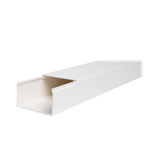 TMK-4577 - Canaleta TMK-4577 en PVC Blanco Autoextinguible: Solución Segura y Estética para Entornos Interiores, con Gran Capacidad de Resguardo de Cables, Medidas : 45 mm x 77 mm x 2.5 m (5500-01250)