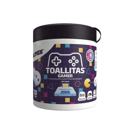 TOALLITAS-GAMER Toallitas Gamers, Excelente Opción Para Gamers que buscan Mantener sus Consolas y Accesorios en Perfecto Estado, Libres de Suciedad y Protegidos Contra Bacterias.