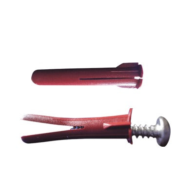 TP-2X-KIT - Paquete Con 10 Taquetes Rojos de 1/4" y 10 tornillos 10 x 1 1/2" (4.82 x 38 mm) (1103-05002)