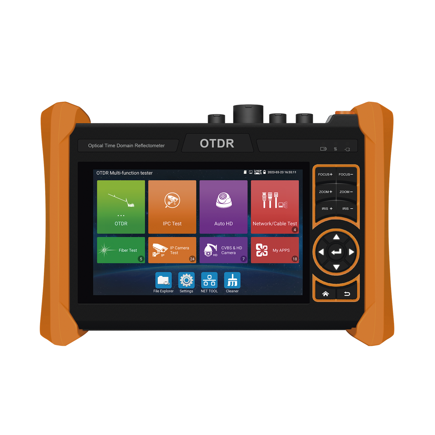TPTURBO4KOTDR Probador de Vídeo  y OTDR / Pantalla LCD de 7 / IP ONVIF / 8MP TVI + 8MP CVI + 8MP AHD + SDI/EXâ?SDI + Cable TDR / Prueba de Red de Fibra Óptica