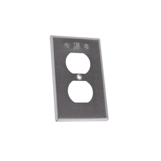 TR-0422 - Tapa rectangular para contacto dúplex de aluminio tipo RR a prueba de intemperie.