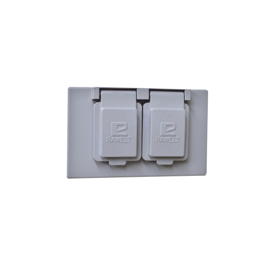 TR-0611 - Tapa Dúplex Horizontal con Contratapa / Auto-cierre de aluminio Tipo RR / Placa Intemperie