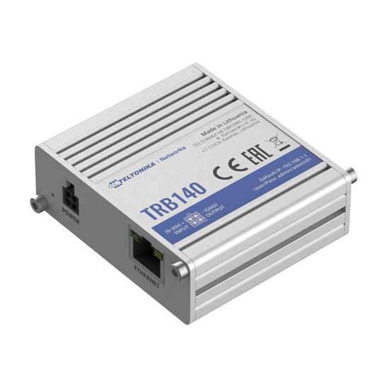 TRB140 Router Industrial LTE 4G, con 1 puerto Ethernet 10/100/1000Mbps Gigabit