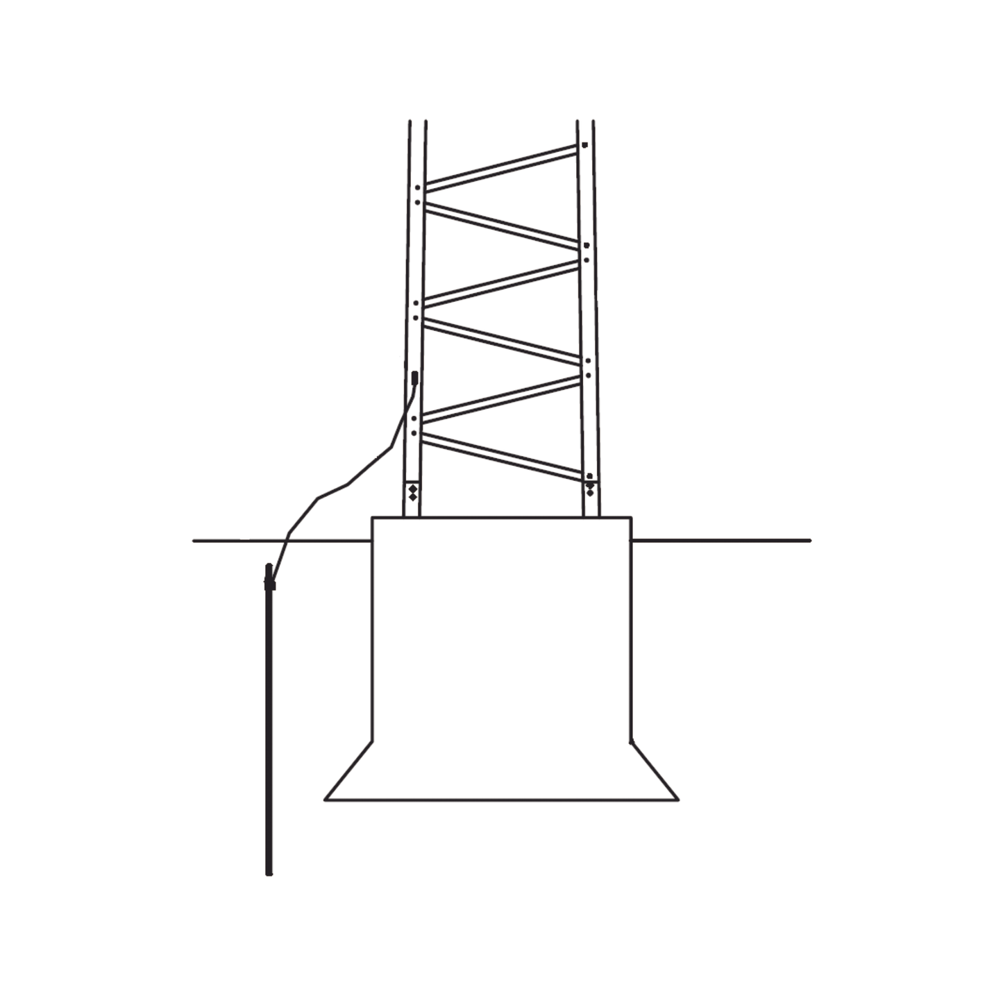 TRY-T-GROUND - Sistema de Aterrizaje Básico para Estructura de Torre TITAN.
