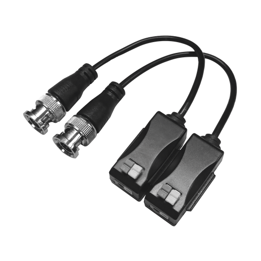 TT101FTURBOZ Kit de Transceptores (Baluns) con Terminal PUSH SUPERIOR PIG TAIL en ambos conectores, Resolución 4K , Cable flexible COAXIAL Blindado / COAXITRON / AUDIO POR COAXITRON /Conector 100% COBRE / Calidad PREMIUM