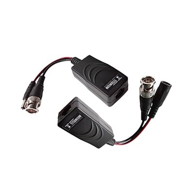 TT-101-PV-TURBO Kit de transceptores activos con conector para alimentación (12V/24Vcc/AC) TurboHD para aplicaciones de video por UTP Cat5e/6 en HD. Distancia de hasta 150 m en 4K