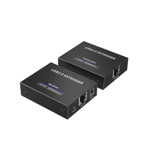 TT150USB - Kit EXTENSOR USB 2.0 de 4 Puertos para Distancias de Hasta  150 m | Soporta USB 2.0, USB 1.1 y USB 1.0 | UTP Cat 5e/6/6a/7 | Soporta Switch Gigabit | Ideal para Cámaras WEB, Impresoras, Escáner, Memorias, Mouse, etc.
