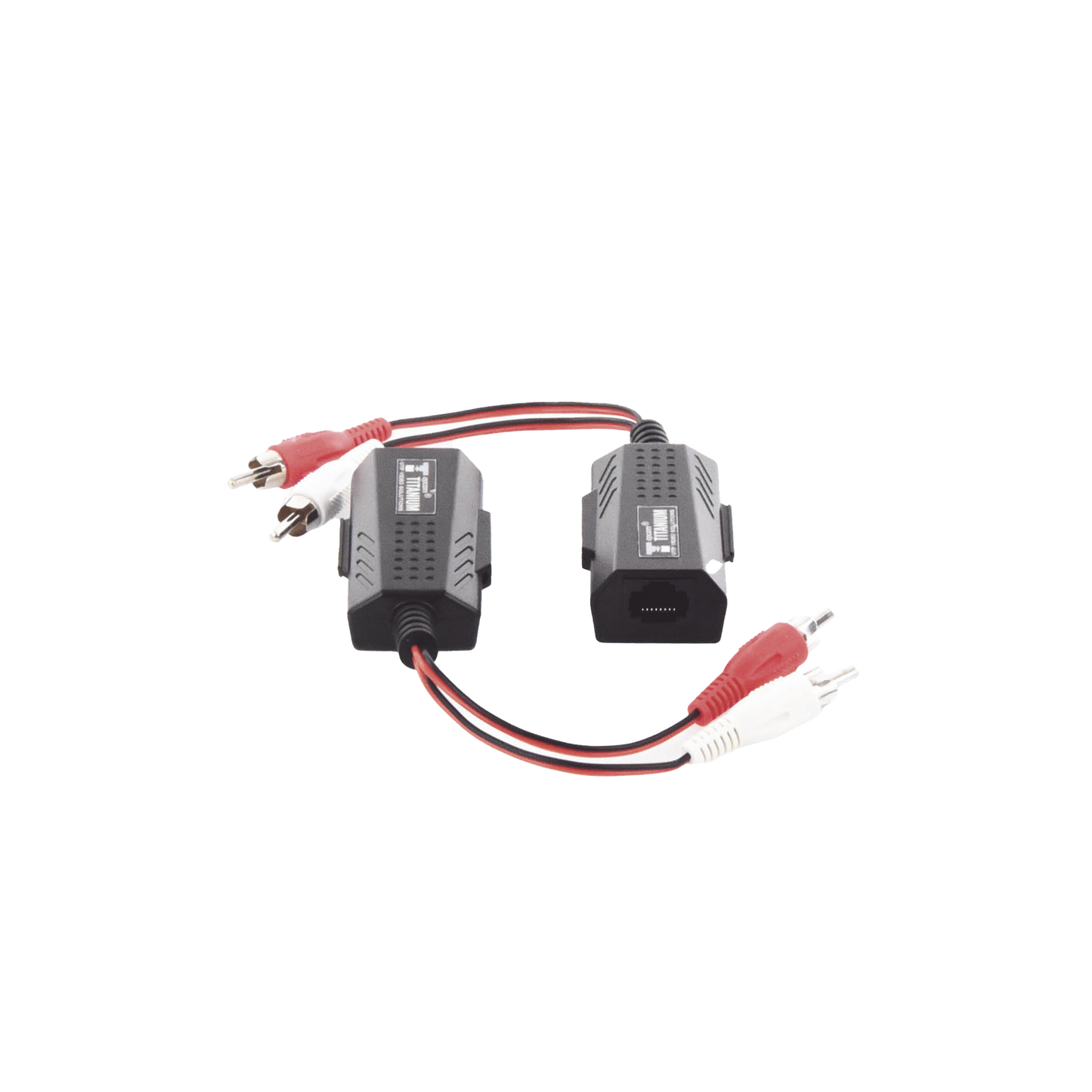 TT2001A - Balun Extensor de Audio Analogo Estereo RCA a RJ45 / Distancia 800 Metros (2625 Pies) / Cable CAT5-6 / Conector 100% Cobre / Protecci�n TVS, Calidad Premium