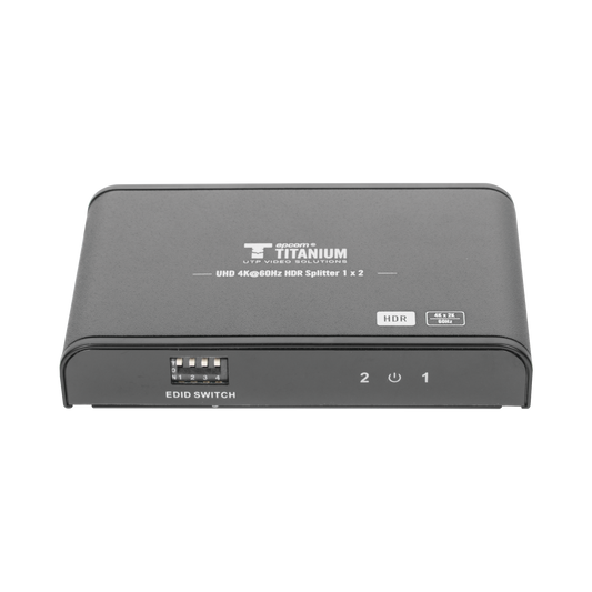 TT312HDR-V2.0 Divisor (Splitter) HDMI 4K de 1 Entrada a 2 Salidas (Simultaneas) / Soporta 4K×2K / Ajuste de resoluciones EDID / HDR / HDMI 2.0 /  HDCP 2.2  / Soporta formatos de Audio Dolby Digital / Longitud del cable de entrada y salida ?10m.