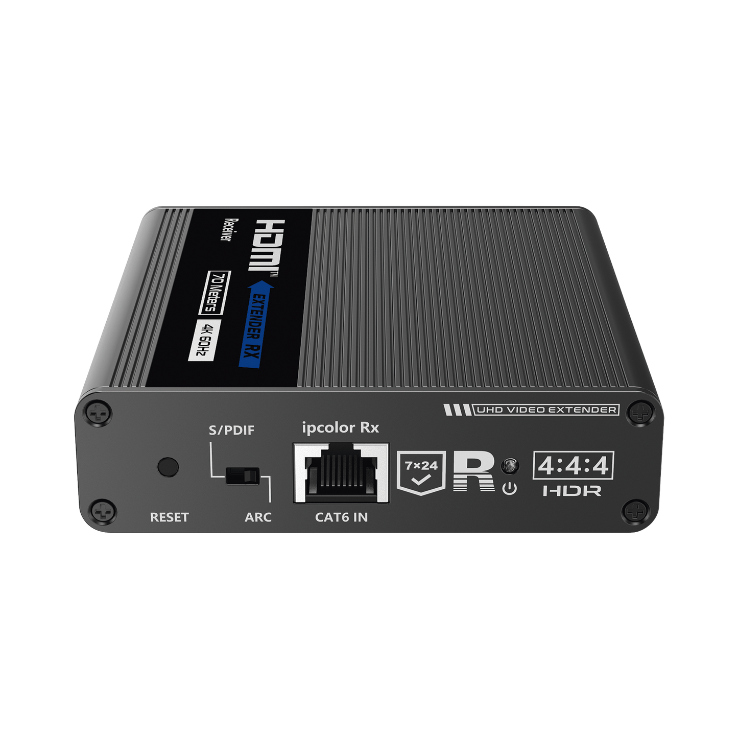 TT-676RX Receptor Compatible para Kits TT- 676 / 4K@60Hz con IR / Distancia de 70 Metros / Conexión en Cascada de hasta 10 Receptores con TT676.