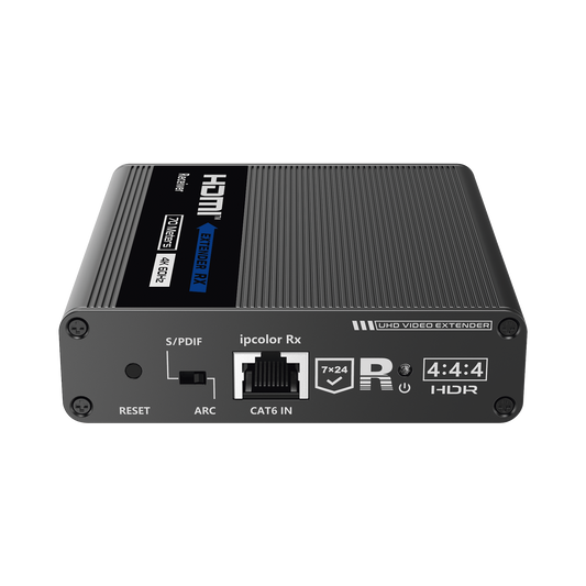 TT-676RX Receptor Compatible para Kits TT- 676 / 4K@60Hz con IR / Distancia de 70 Metros / Conexión en Cascada de hasta 10 Receptores con TT676.