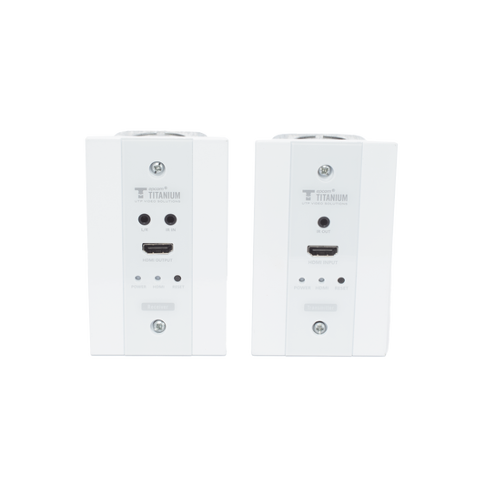 Kit Extensor HDMI en PLACAS DE PARED para distancias de 70 metros / Resolución 4K@60Hz / Cat 6/6A/ 7 / HDR/ IPCOLOR/ Cero Latencia / Soporta Control Remoto / Placa de pared de 2.74 x 4.49? (tamaño estándar de EE.UU.)
