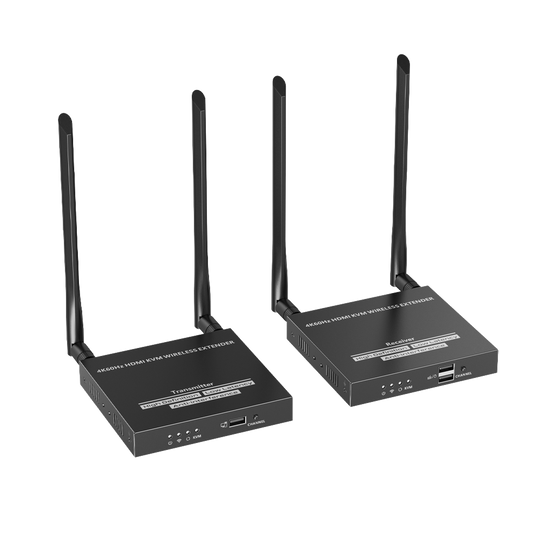 TT699KVM Kit Extensor Inalámbrico | 4K@60Hz | Transmisión hasta 50m | Transferencia IR | Emparejamiento SSID