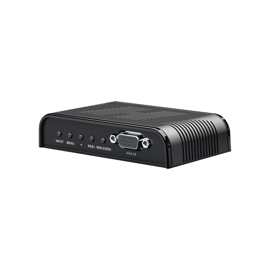 TT7505 Convertidor de S-VIDEO, BNC (CVBS), VGA a VGA /  Resolución 1080P @60Hz / Soporta ajuste de Brillo, contraste, saturación de color / Alimentacion incluida.