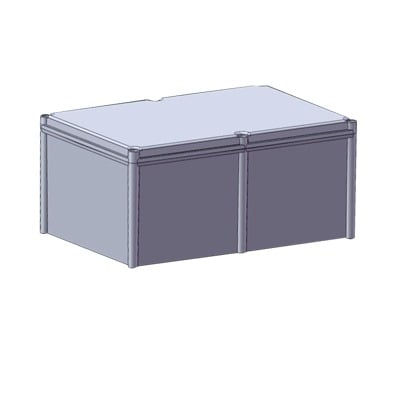 TXG-02-35JK Gabinete Plástico para Exterior (IP65) de 560 X 380 x 265 mm Cierre por broche.
