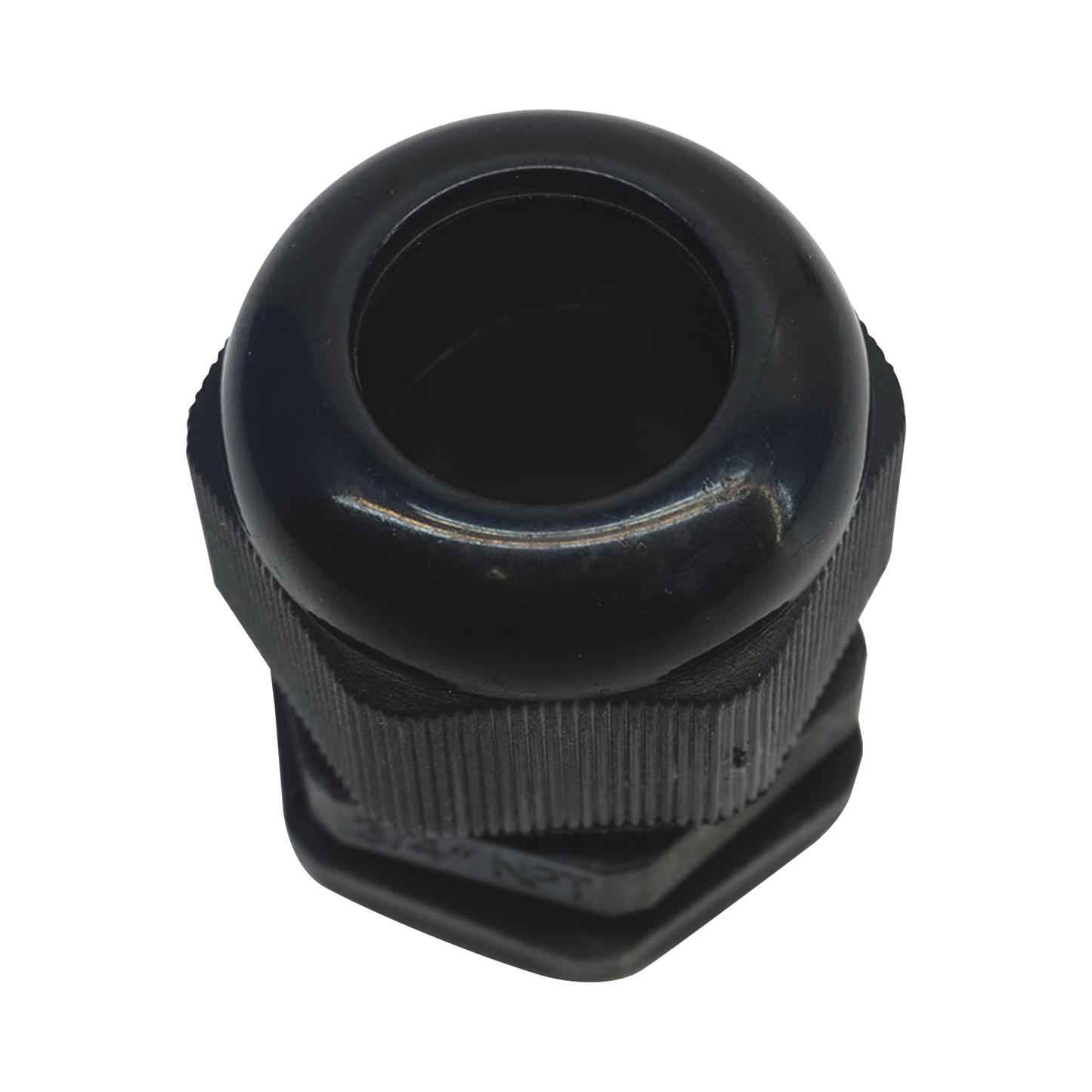 TXG-PG-34NBK - Conector Plástico Negro Tipo Glándula para Rosca NPT 3/4"
