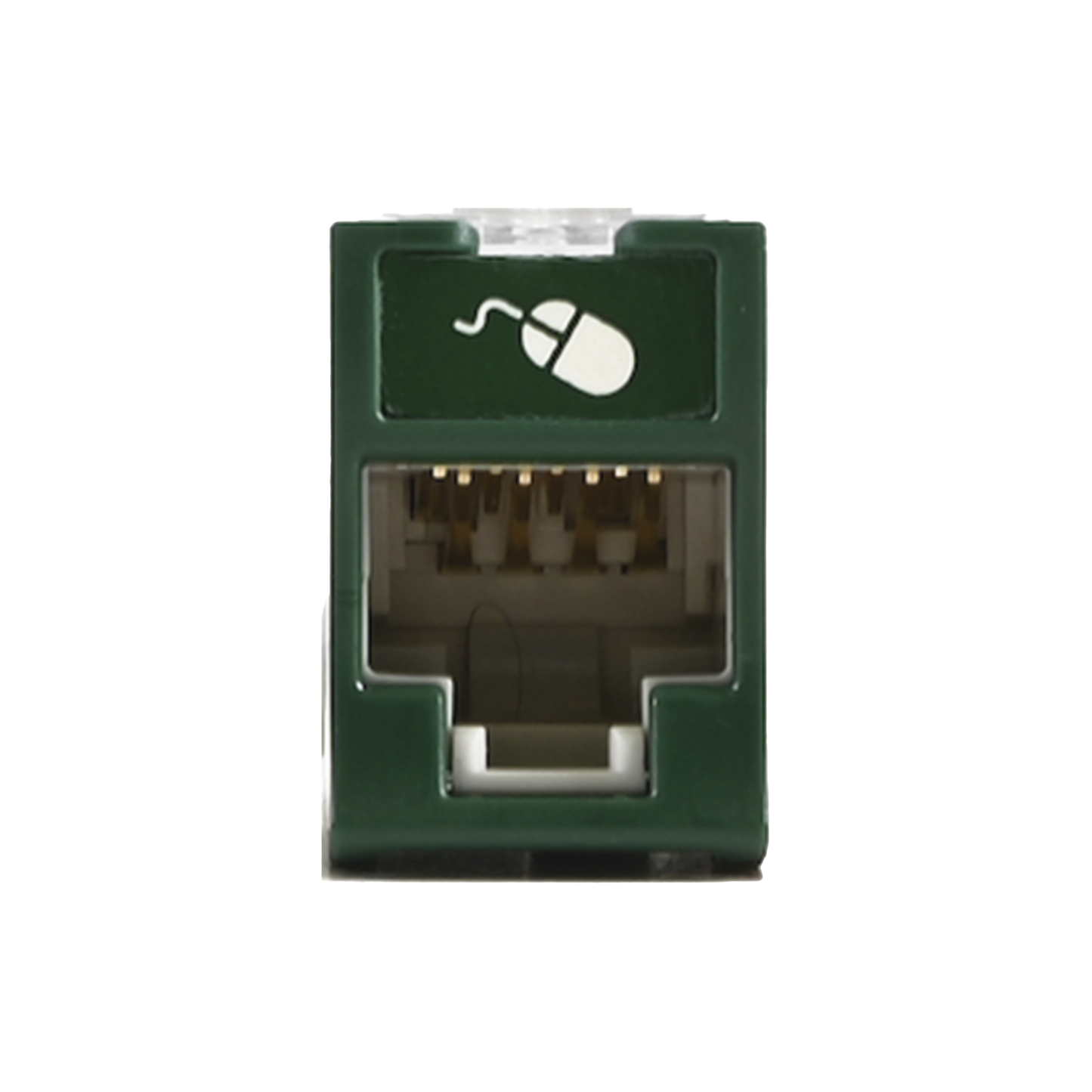 U5-H07NS - Jack UltraMAX Cat5e, UTP, Montaje H�brido en Placa de Pared (Plano y Angulado), Color Verde, Punch Down
